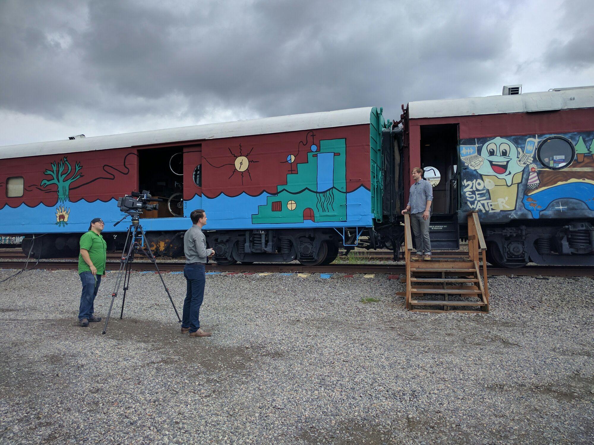 Foghorn's original train car office