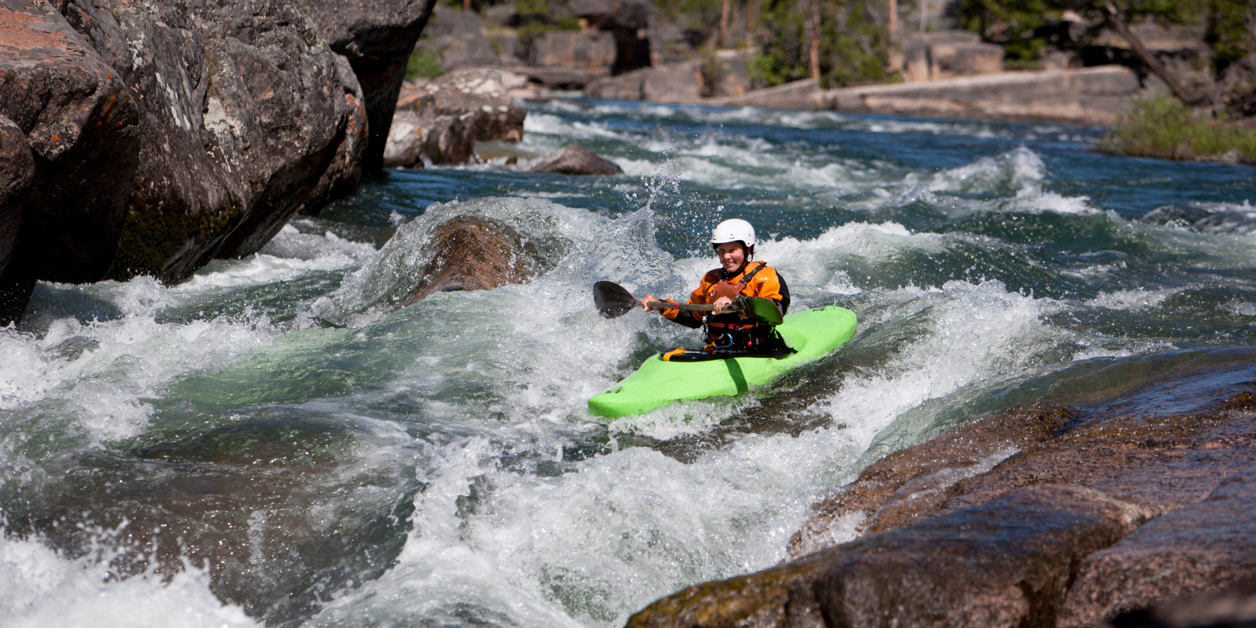 Whitewater kayaker