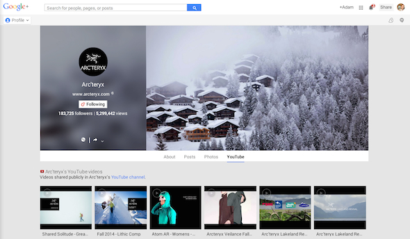 arcteryx google+ plus page
