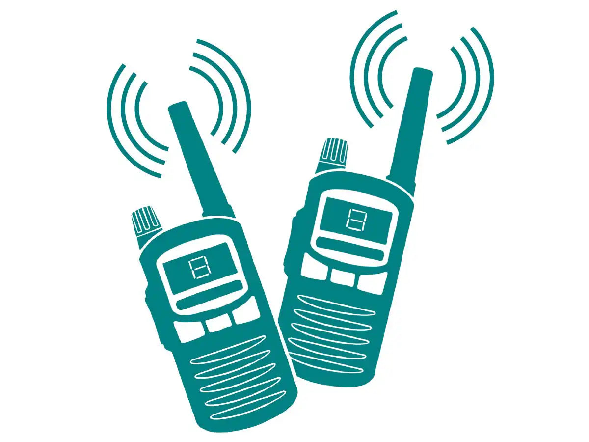 Illustration of two walkie talkies