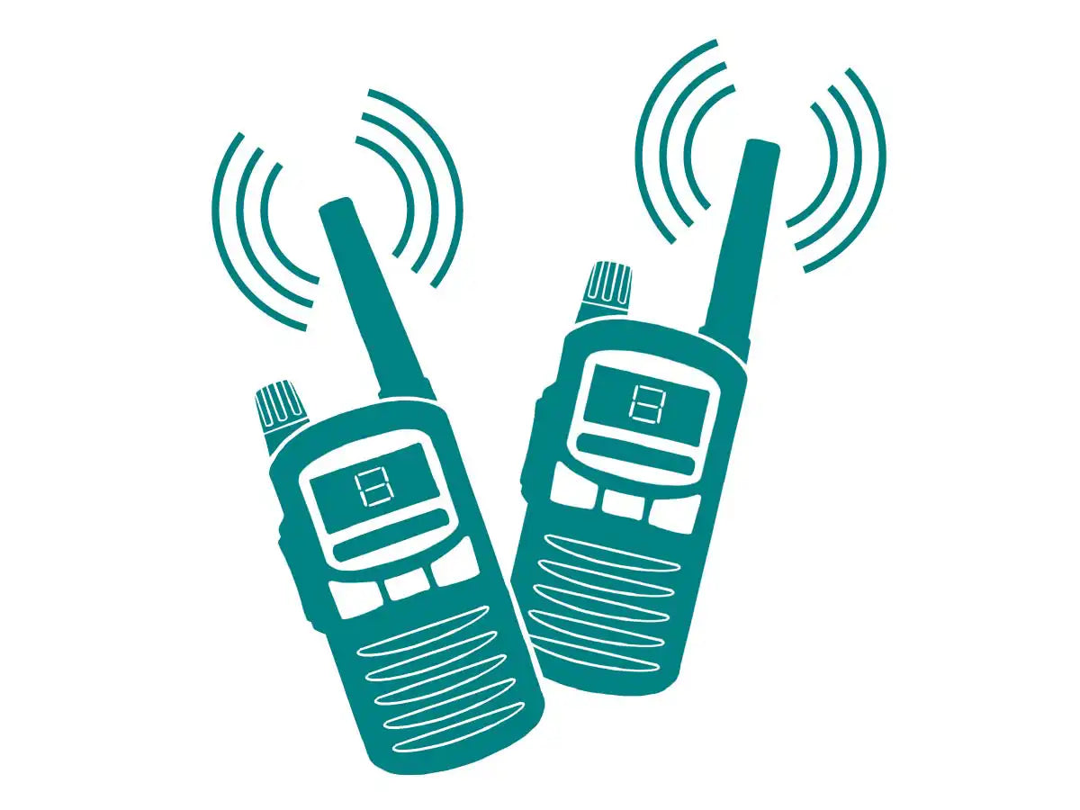 Illustration of two walkie talkies