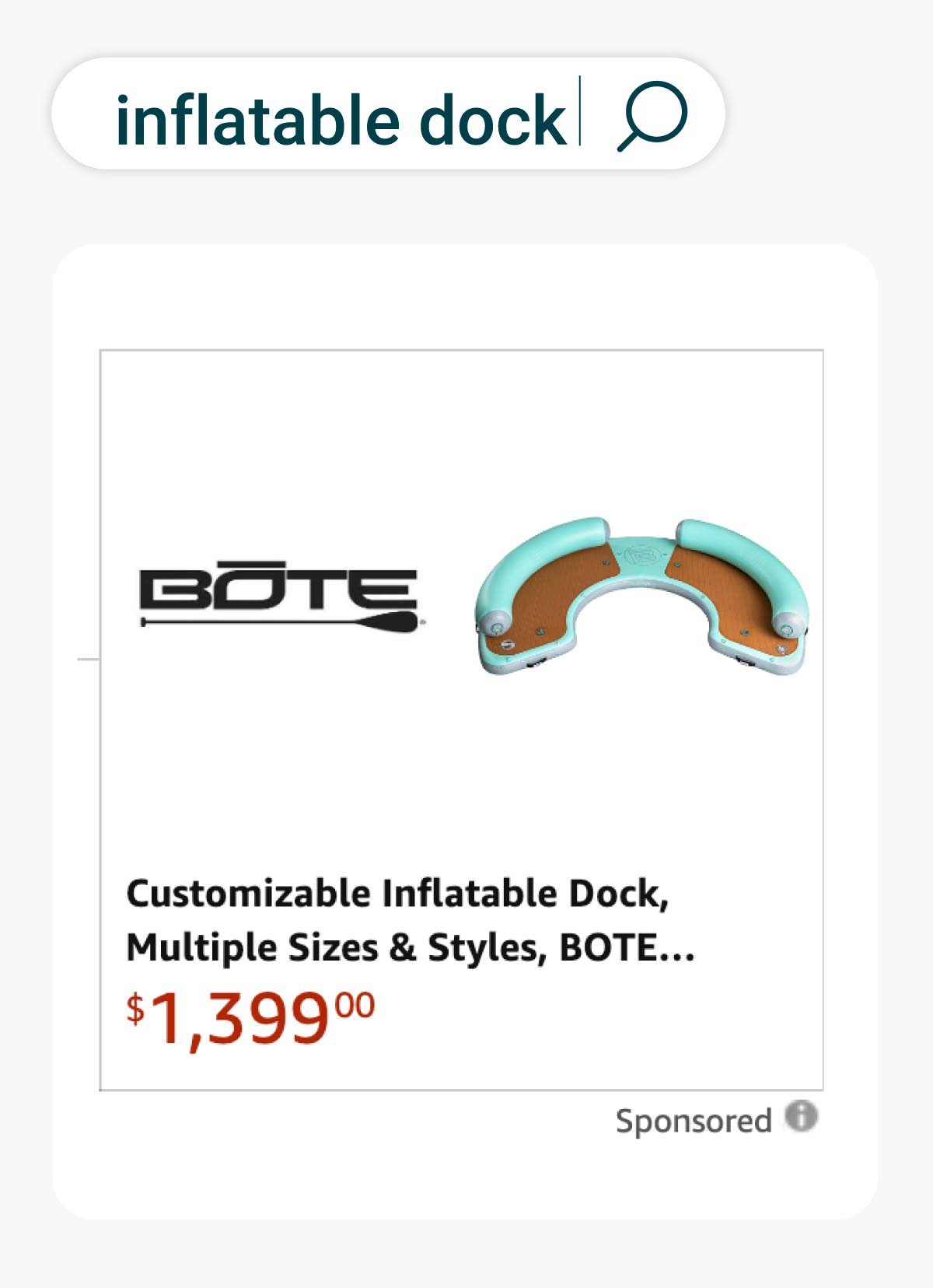 Ad for inflatable dock