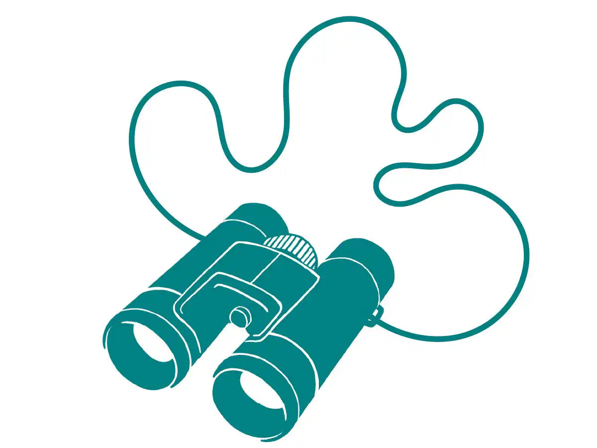 Illustration of a pair of binoculars