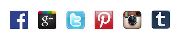 social media platform icons square